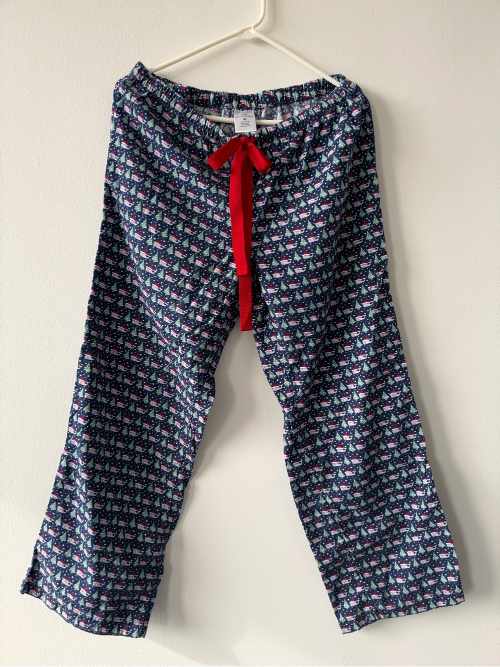 Vineyard Vines PJ Pants with Red Drawstring VV logo with Santa hat